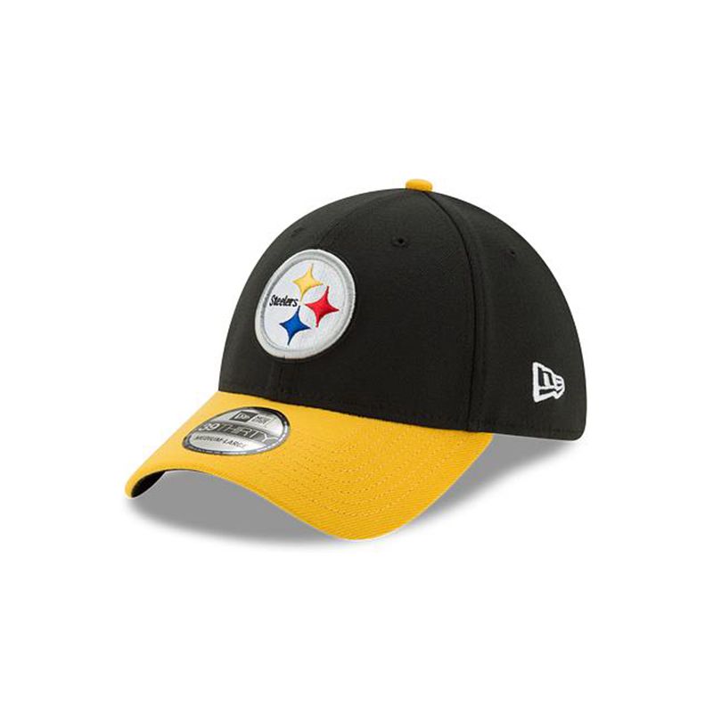 NFL Pittsburgh Steelers Team Classic 39Thirty Stretch Fit (LRI1094) - Black New Era Caps